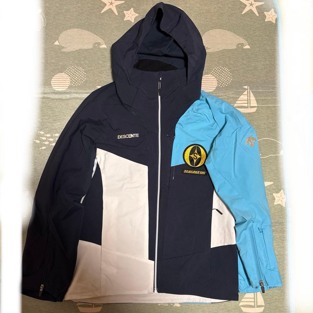 OGSAKA DESCENTE スキーウェア 上下 Mサイズ 紺/白/水色