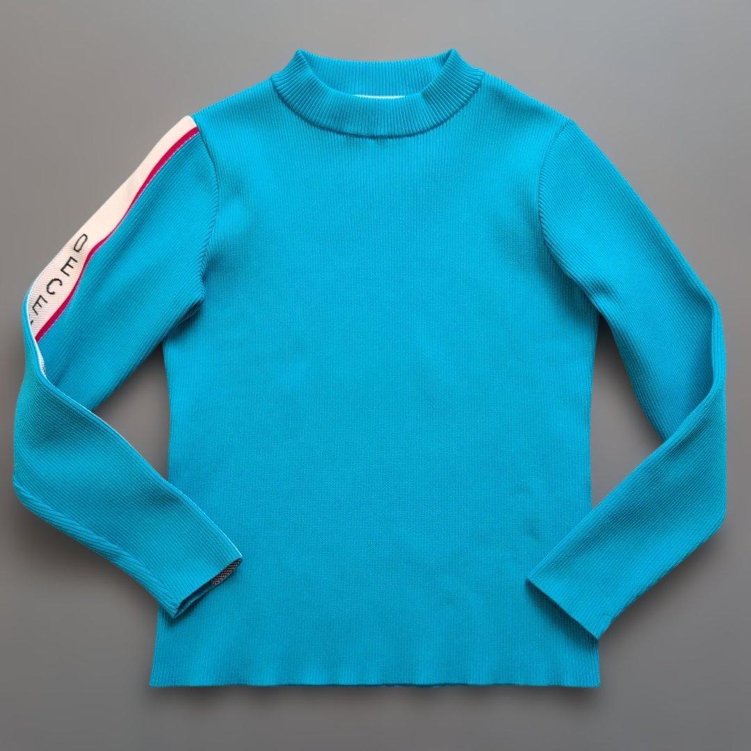 【美品】ディセンバーメイゴルフ　プリーツニットモックネック長袖サイドライン