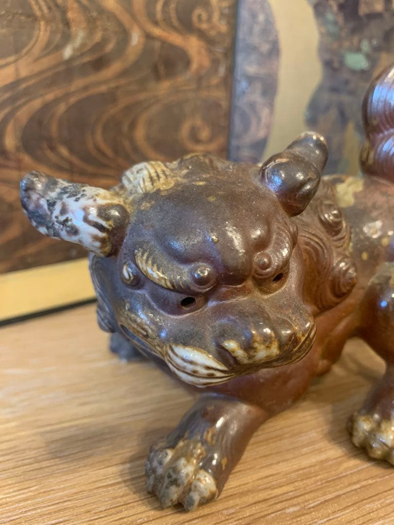 獅子　古備前　西村春湖　香炉 1客　古美術　大珍品