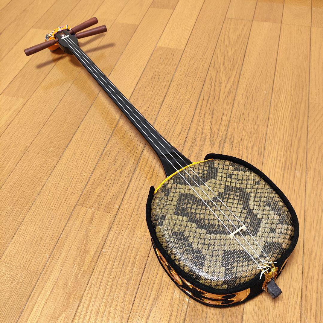 沖縄三線 人工蛇皮 琉球 民族楽器 伝統楽器 入門 初心者 本格 琉球 弦楽器