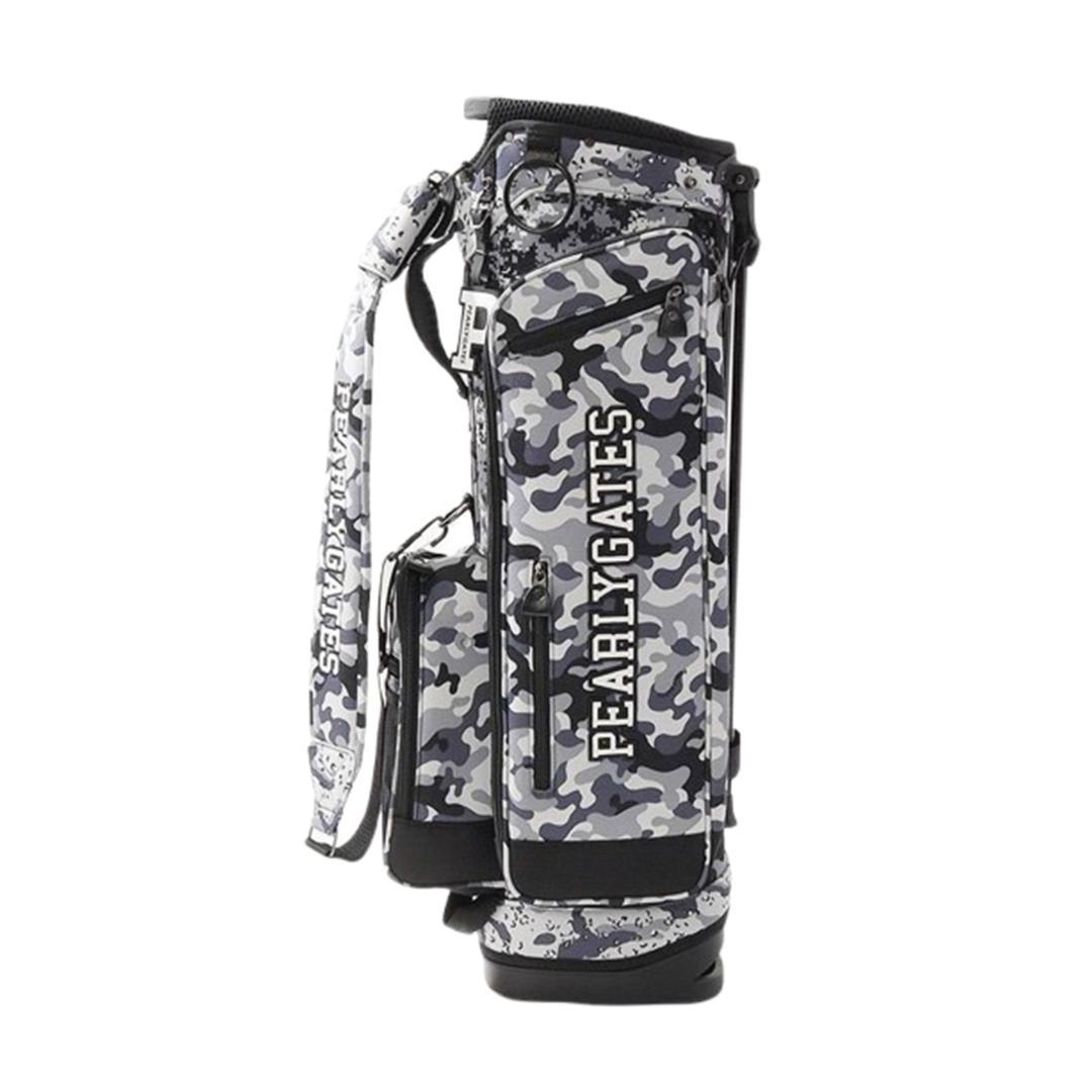 ○★新品 未使用 パーリーゲイツ 迷彩柄 スタンド式キャディバッグ ホワイトカモ