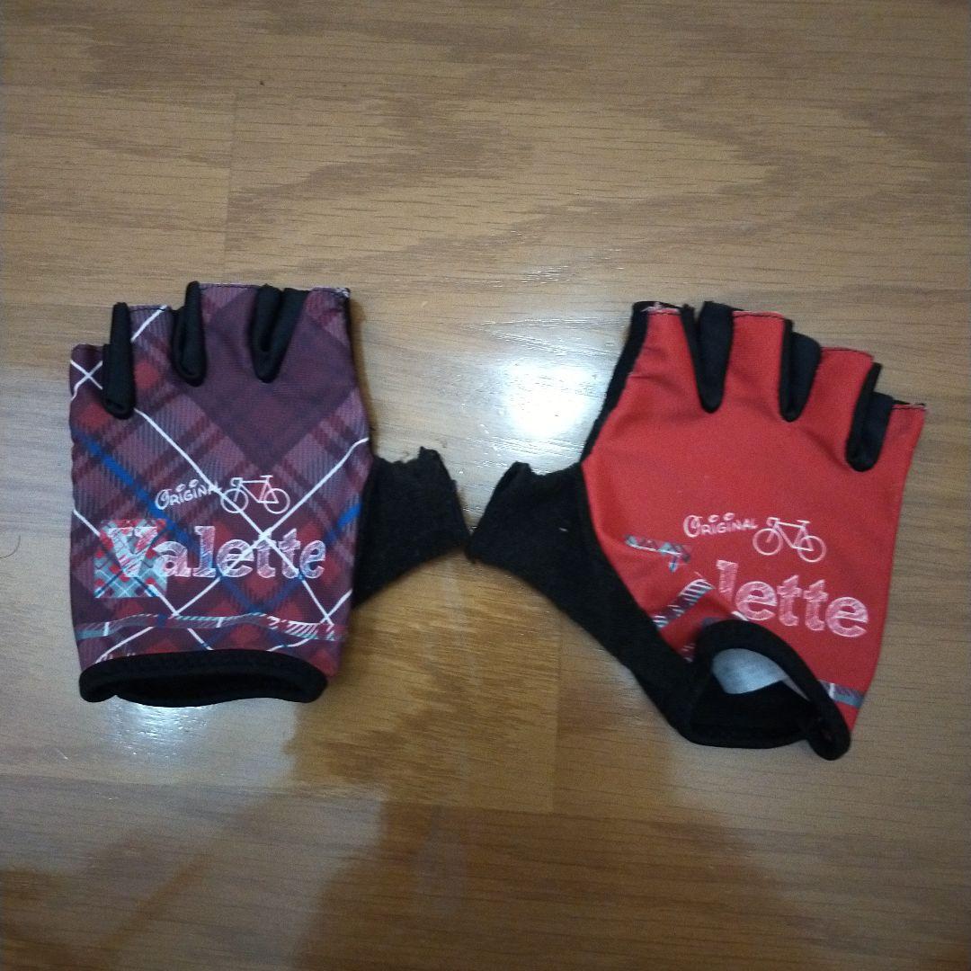 Valette サイクリングウェア 赤 チェック柄