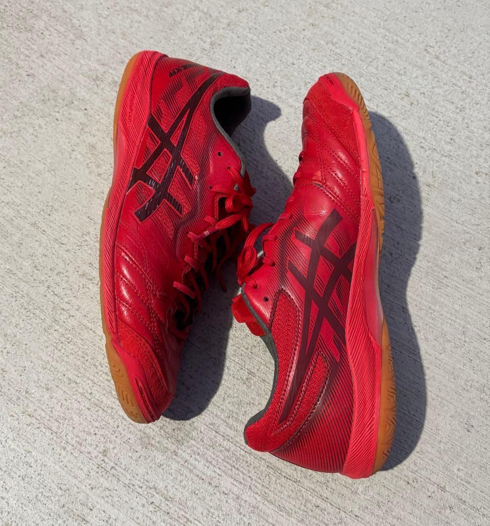デスタッキ 25.5 レッド フットサルシューズ asics アシックス