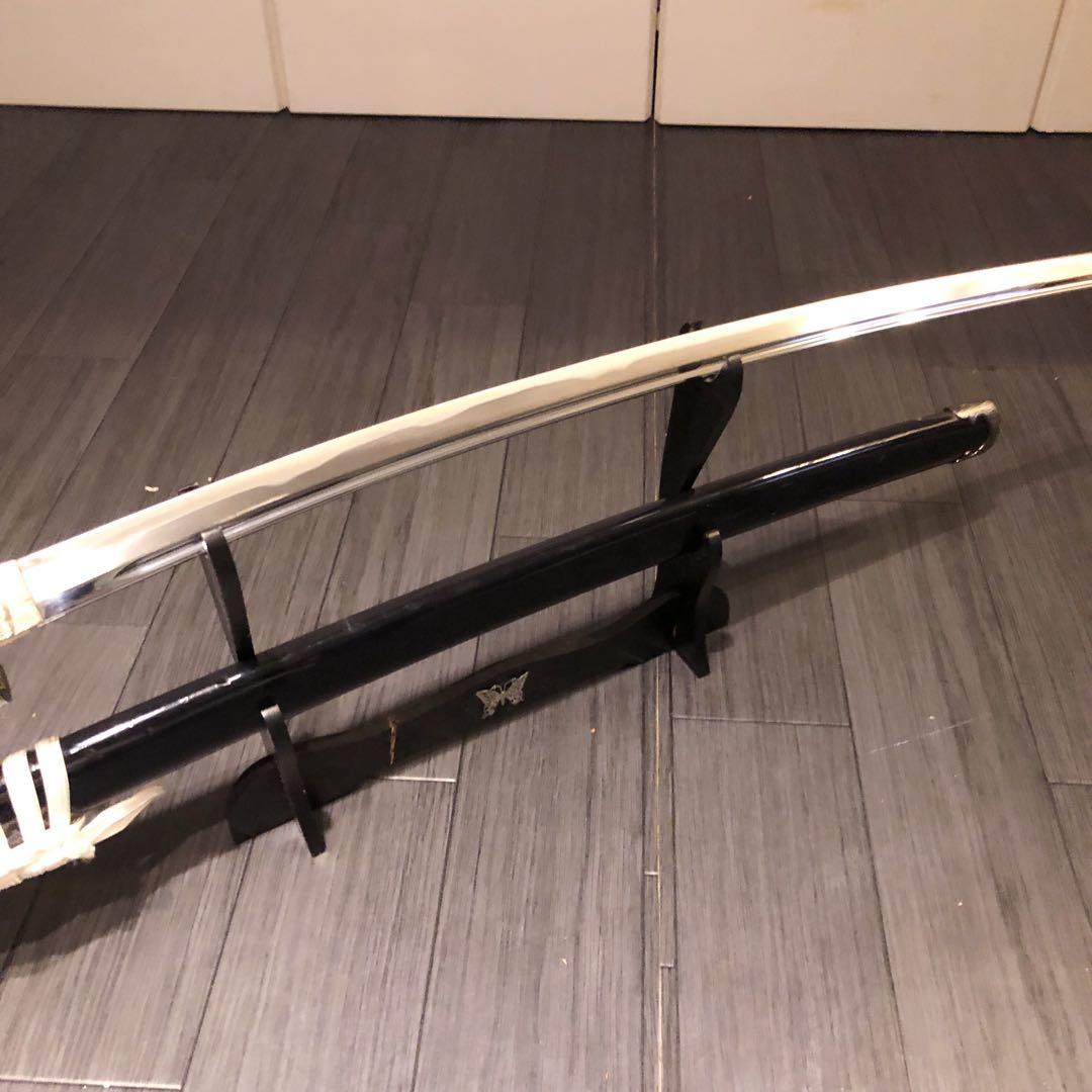 高級模造刀　樋有刀身 茶白拵え　居合刀　太刀　本格模造刀