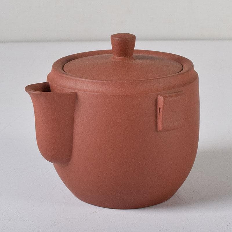 中国　中国宣興銘　紫砂　朱泥　宝瓶　急須　茶壷　V　R8342