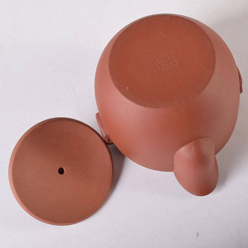 中国　中国宣興銘　紫砂　朱泥　宝瓶　急須　茶壷　V　R8342