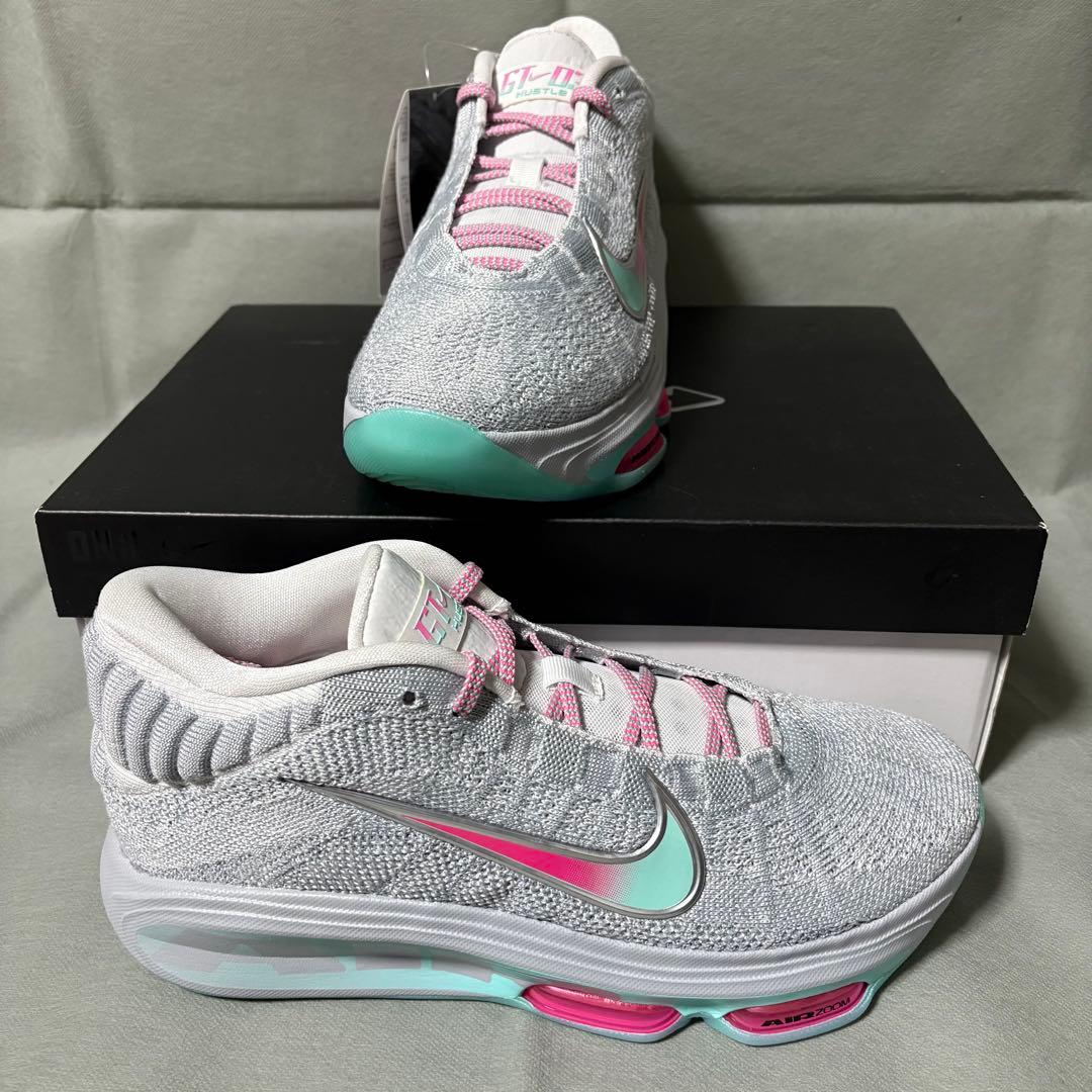 ナイキ　G.Tハッスル3 グレー　グリーン　ピンク　緑　27.5