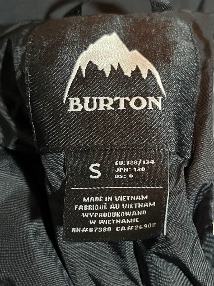BURTON 子ども用 スキーオーバーオール 黒
