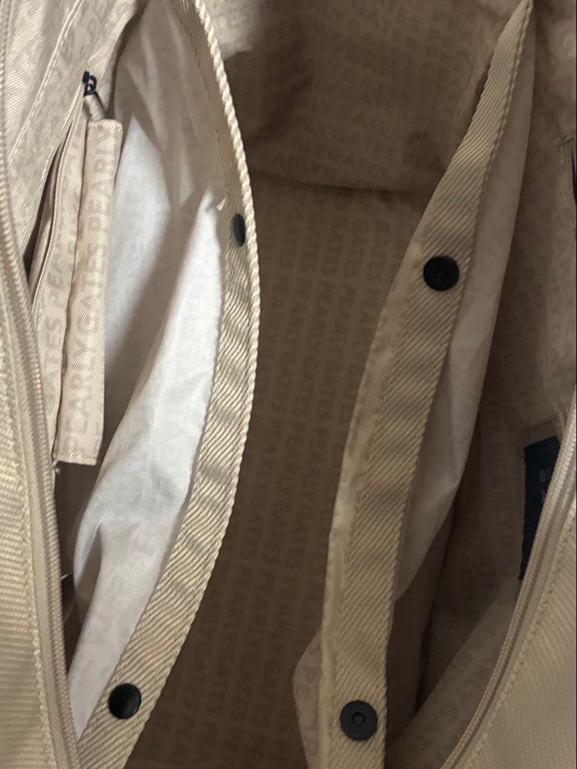 【美品】PEARLY GATES パーリーゲイツ ロッカーバッグ ベージュ系