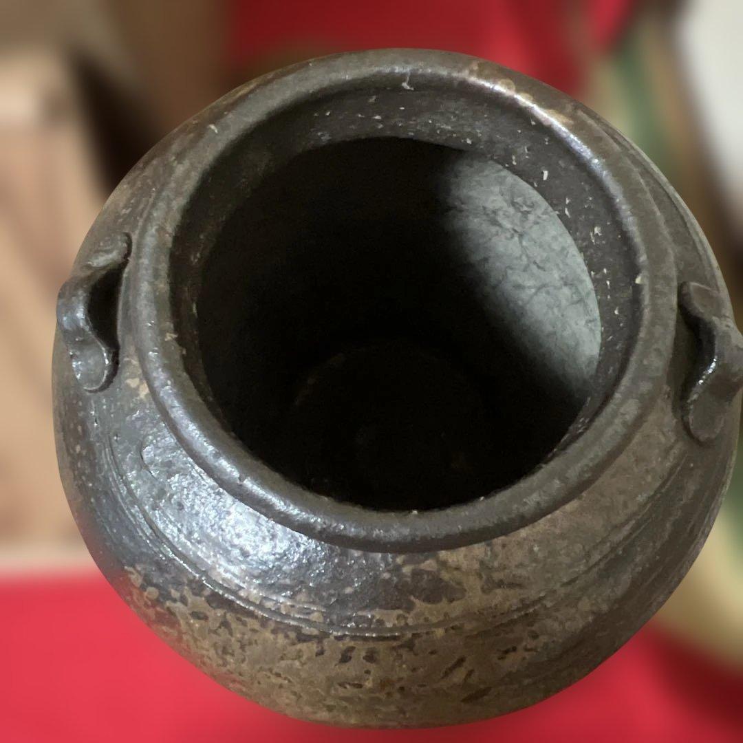 江戸時代　古備前焼　味深い逸品　素朴な味わいがある壺