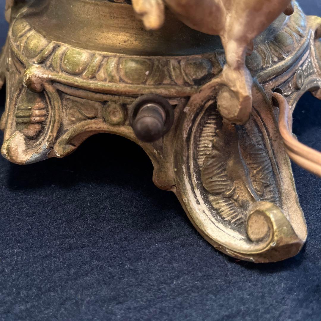 金属工芸　照明　ランプ　ガラス　オブジェ　3人の子供　送料無料　総重量㎏