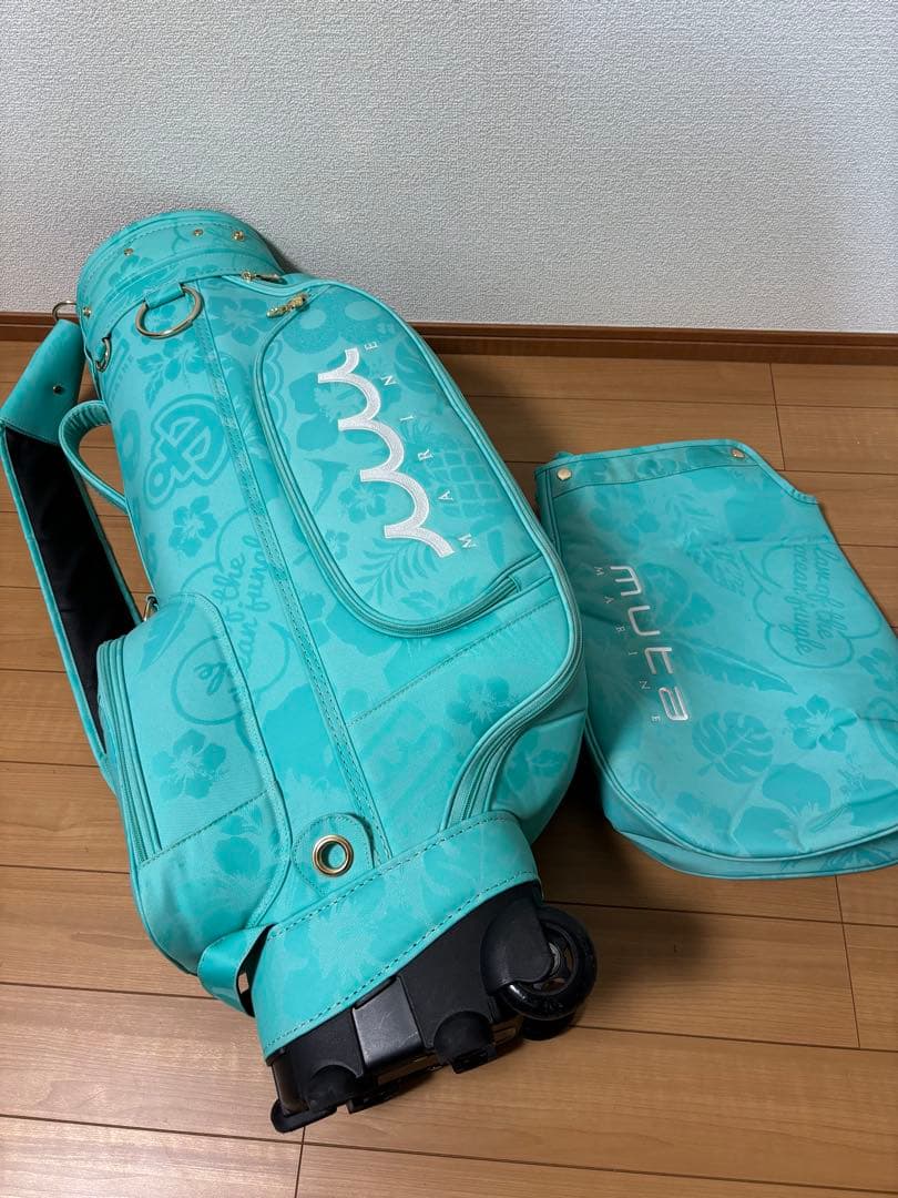 ムータマリン muta marine総柄ジャガード キャスター付きキャディバッグ