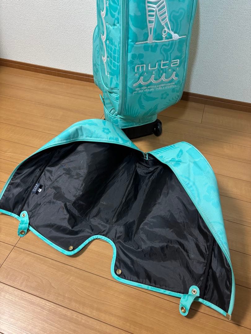 ムータマリン muta marine総柄ジャガード キャスター付きキャディバッグ