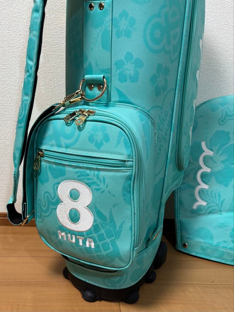 ムータマリン muta marine総柄ジャガード キャスター付きキャディバッグ