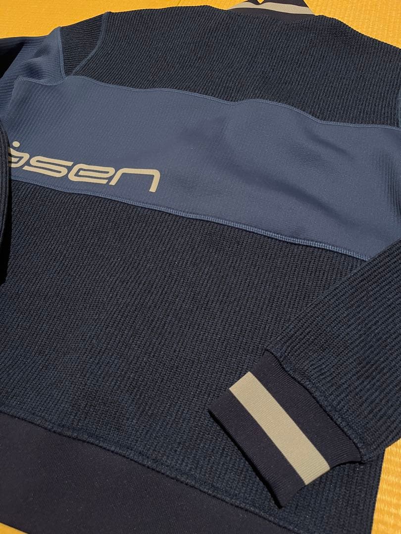 ROSASEN ニットジャケット クォーターゲージブルゾン ゴルフ M ネイビー