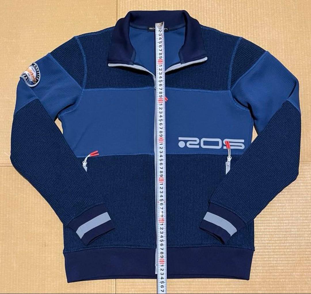 ROSASEN ニットジャケット クォーターゲージブルゾン ゴルフ M ネイビー