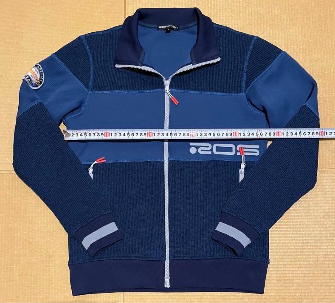 ROSASEN ニットジャケット クォーターゲージブルゾン ゴルフ M ネイビー