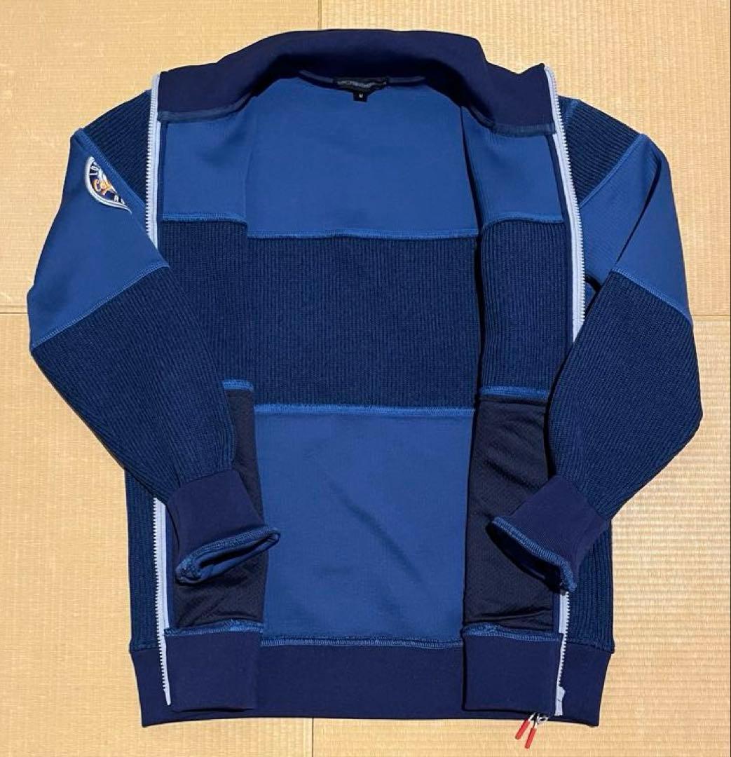ROSASEN ニットジャケット クォーターゲージブルゾン ゴルフ M ネイビー