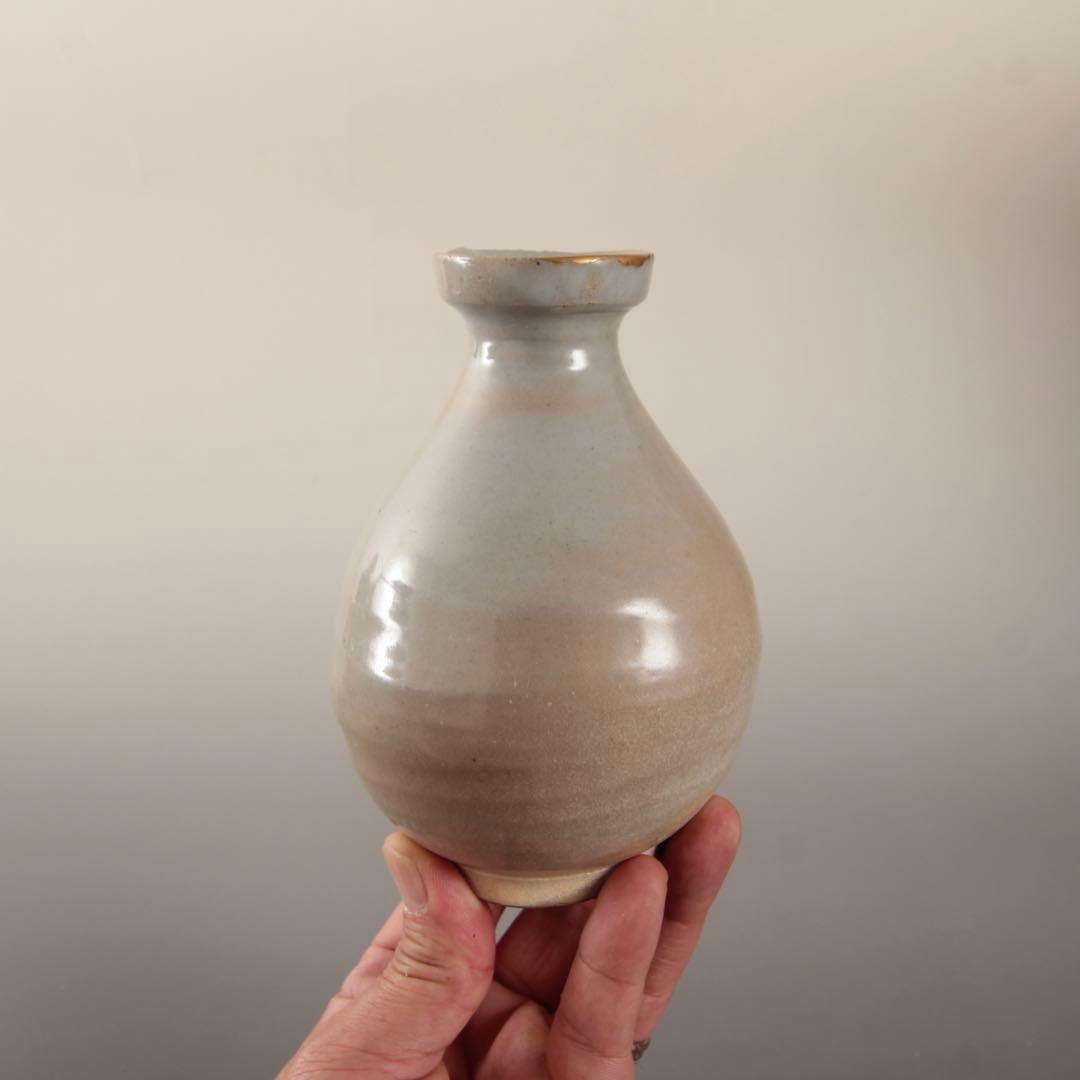 李朝 白磁 堅手 徳利 容量約300ml 古美術 古道具 アンティーク 朝鮮美術