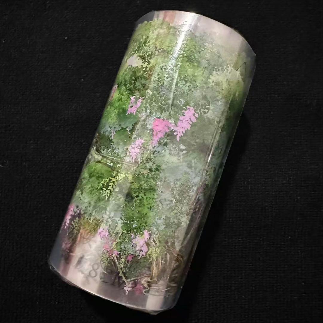 【9039】海外　マステ　5m巻　PETマスキングテープ　藤　木　装飾系