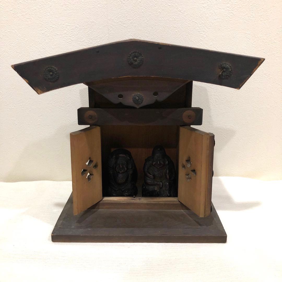 大黒様 恵比寿様 神様 木彫 置物 古美術 アンティーク 昭和 大正 レトロ