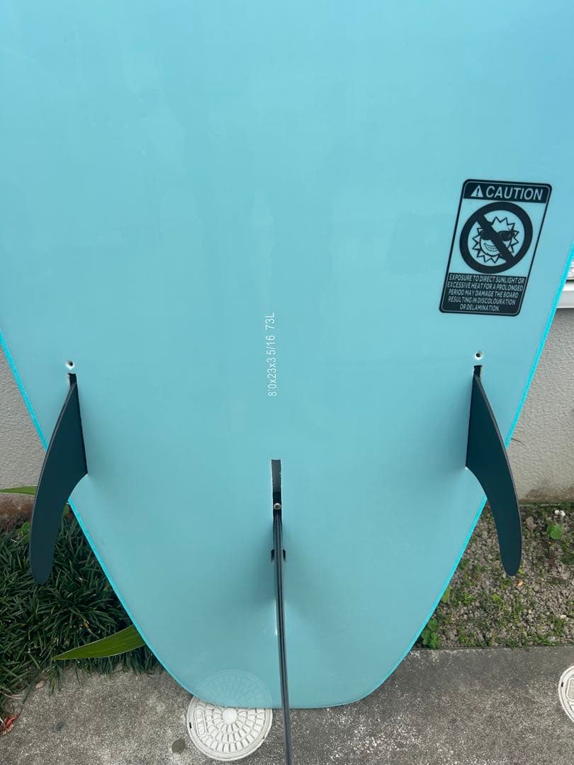ビーチアクセス 8ft ソフトボード ミニロング フィン、リーシュ付き