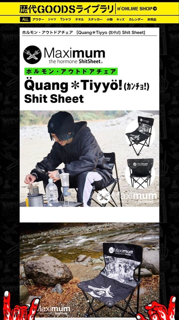 【未開封新品】マキシマムザホルモン アウトドアチェア