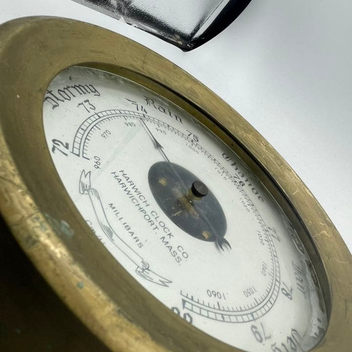 ビンテージ　HarwichClock Co. MarineBarometer
