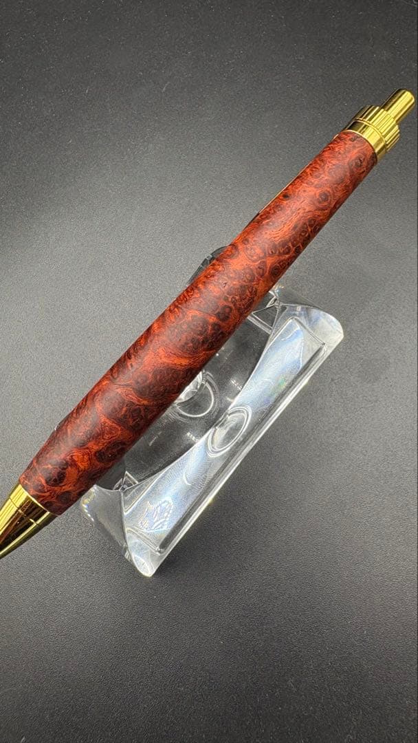 476 超極上　本花梨　瘤杢　木軸シャーペン　木軸ボールペン