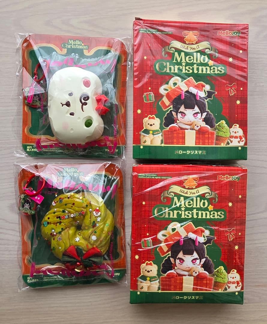 メロジョイ　クリスマス限定　リースパン　チーズベア　アクスタ　スタンプ