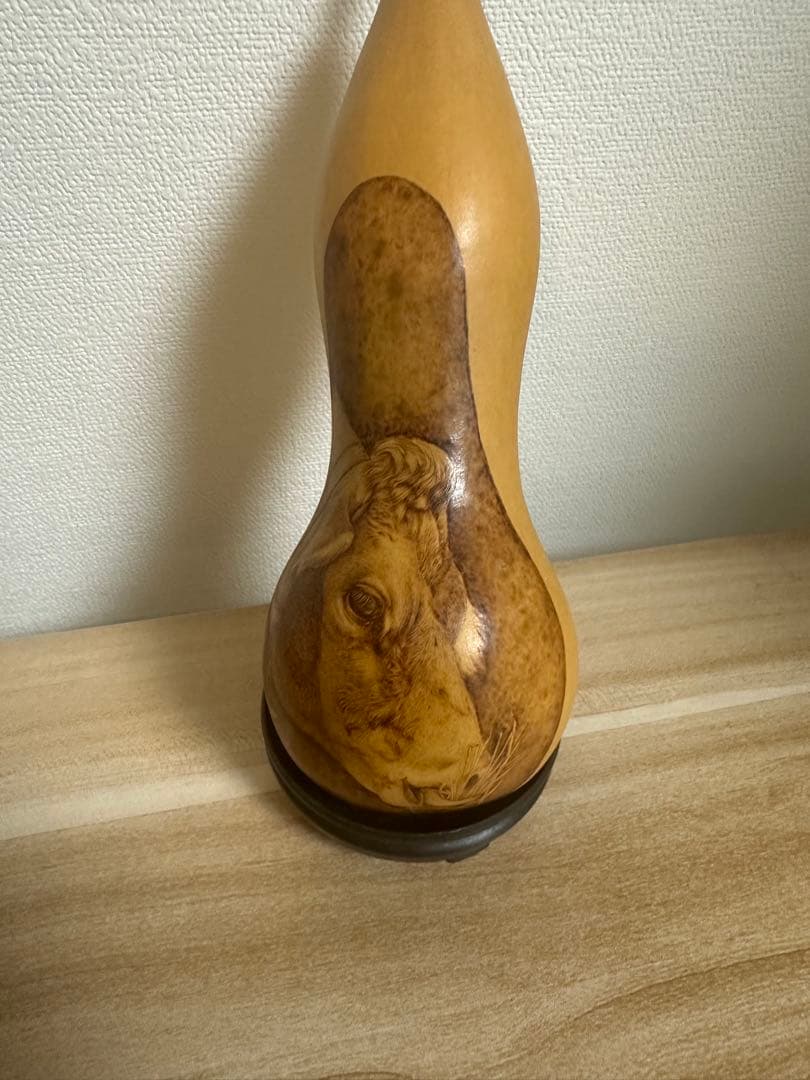ひょうたん 動物焼き絵　工芸品