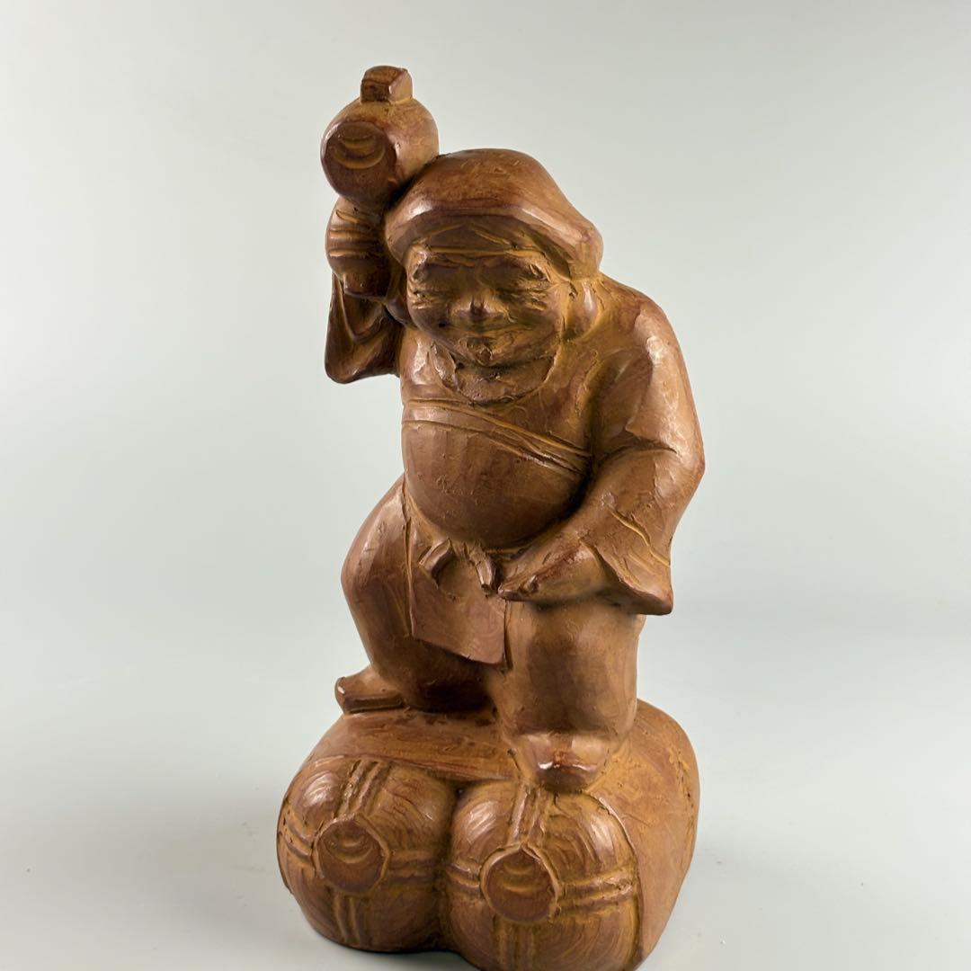 仏教美術　名工　片岡静観作　大国主　在銘　仏像