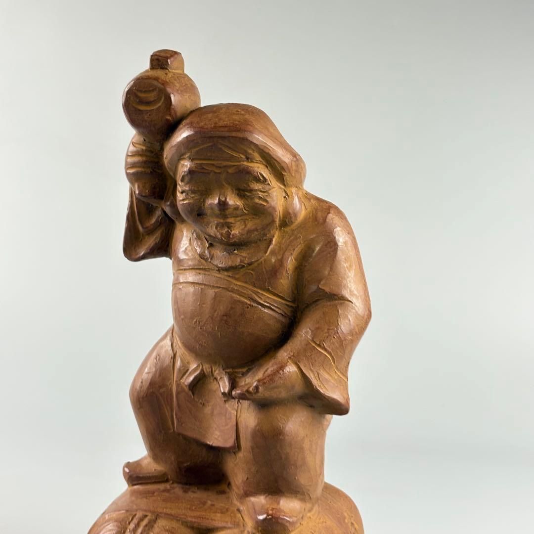 仏教美術　名工　片岡静観作　大国主　在銘　仏像