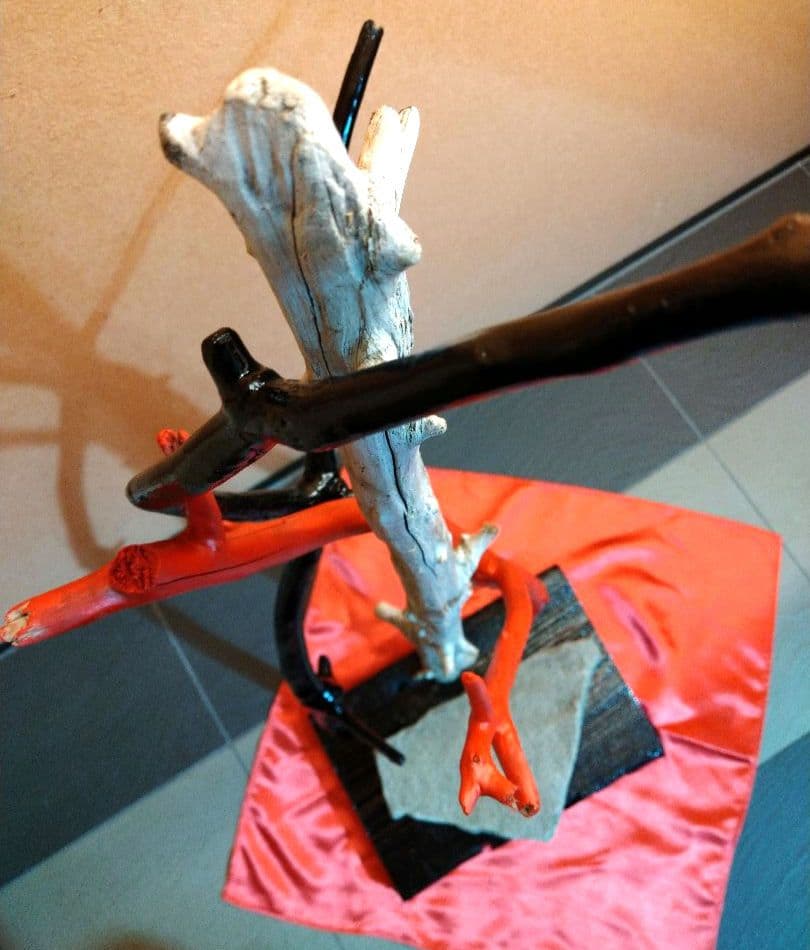 ♥インテリア３色流木・特大平石♥ハンドメード・アレンジ無限大オブジェ置物台セット