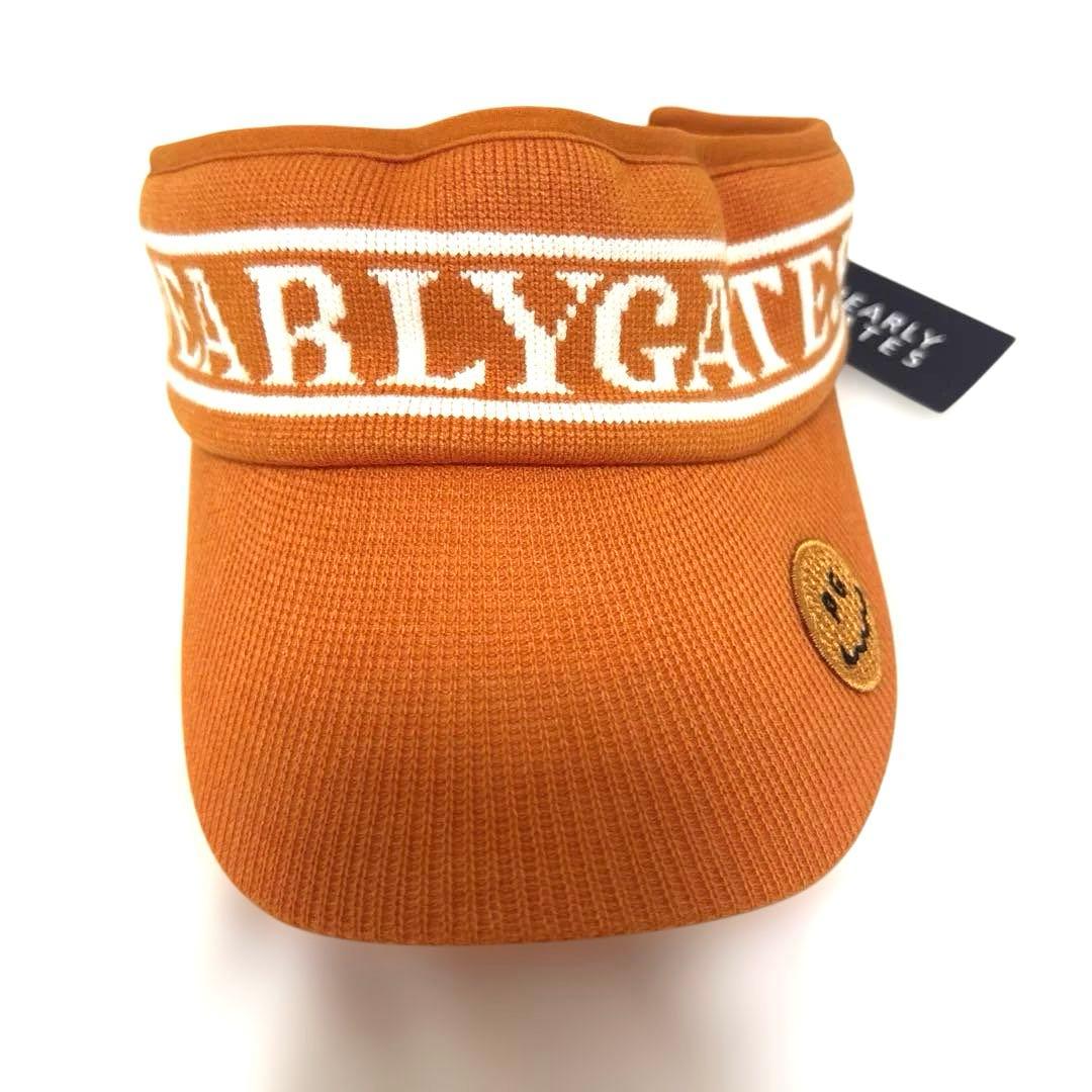 パーリーゲイツ　サンバイザー　韓国　限定　日本未発売　　ニット　レア　オレンジ