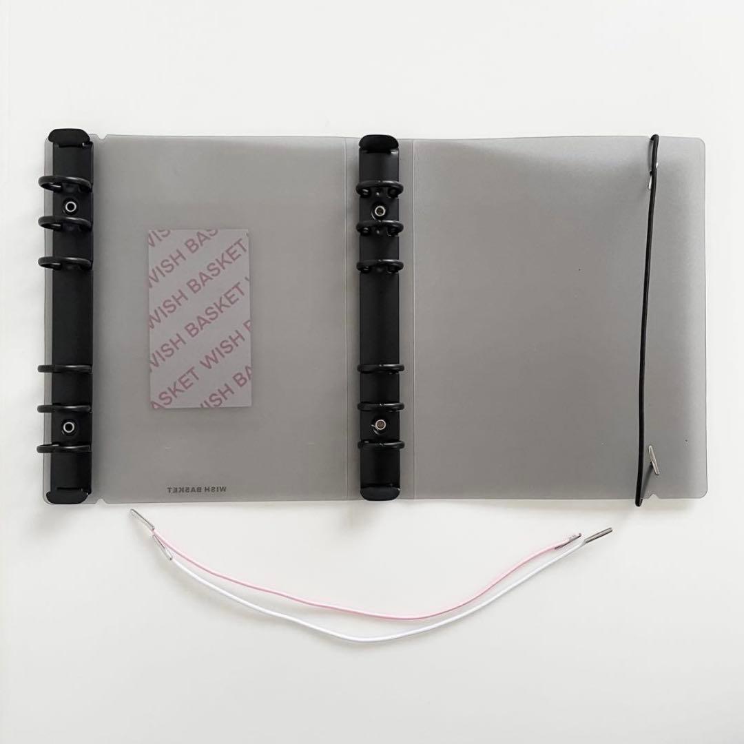 おみかん。　韓国　貯金　バインダー　リフィル　ダブルリングバインダー　黒5