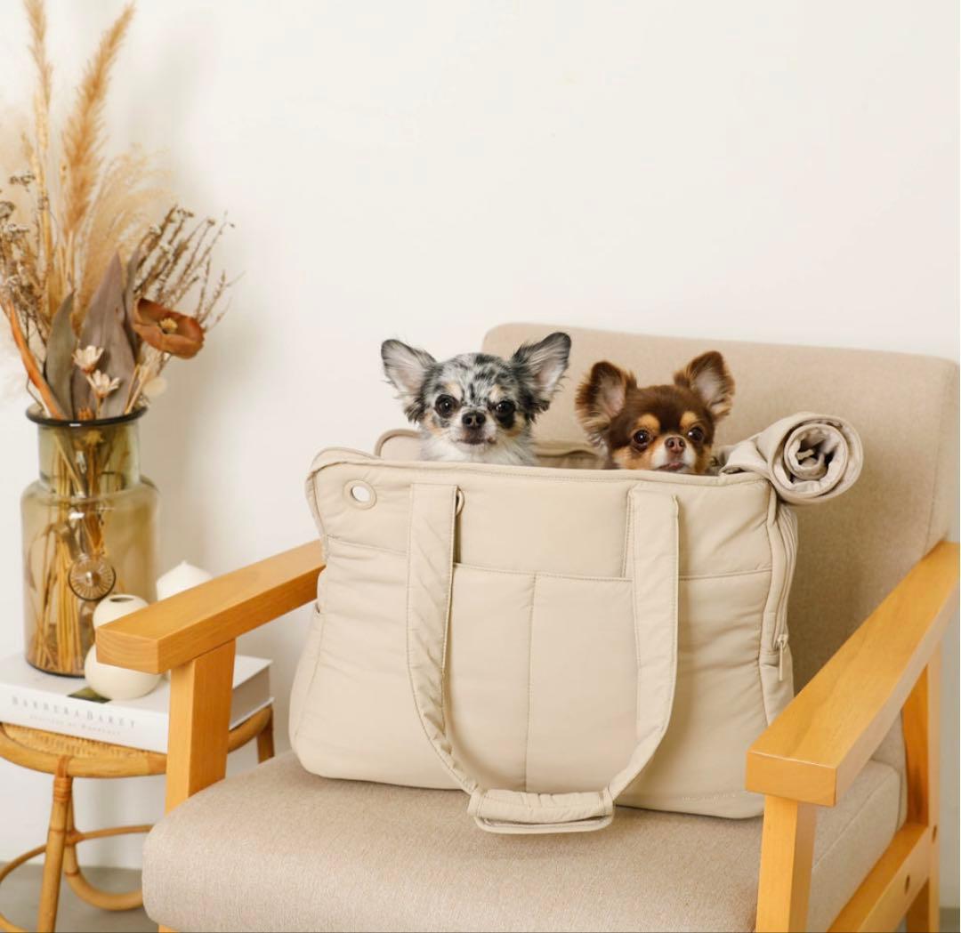 モンシェリ　ベージュのペットキャリーバッグ新品未使用開封済