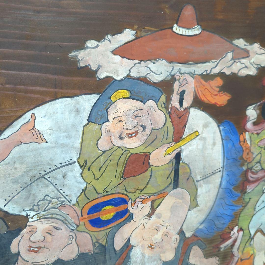 木製看板　七福神　木製　アンティーク　骨董品