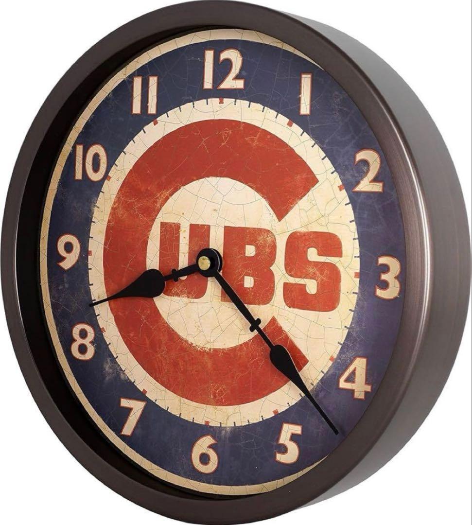 12-インチ ビンテージ ブラシ 設計 ベースボール 掛け時計 サイレント