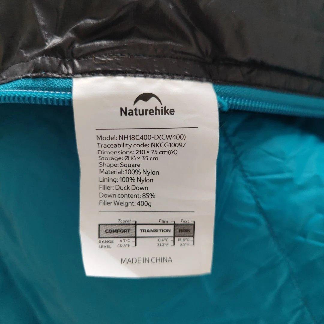 未使用 Naturehike CW400 ダウン寝袋(M)