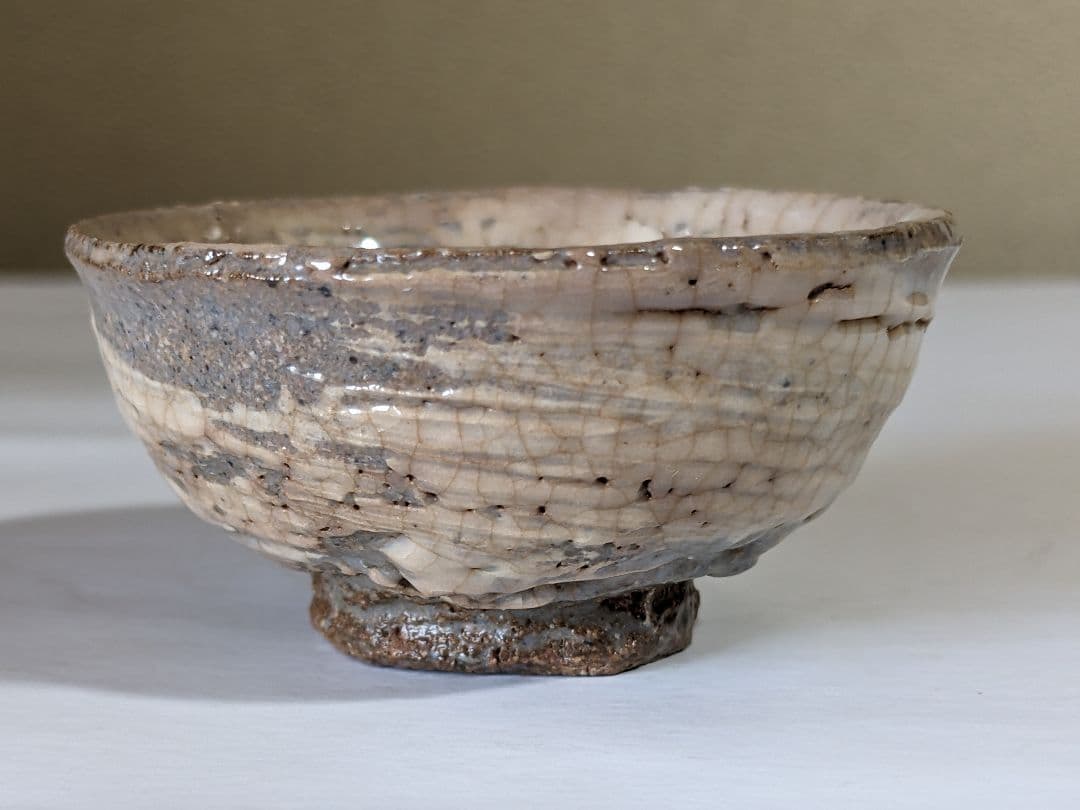 ⭐明治時代 三島唐津 絶品 珍物 四代 清水六兵衛 黒土 象嵌鶴紋様 骨董品