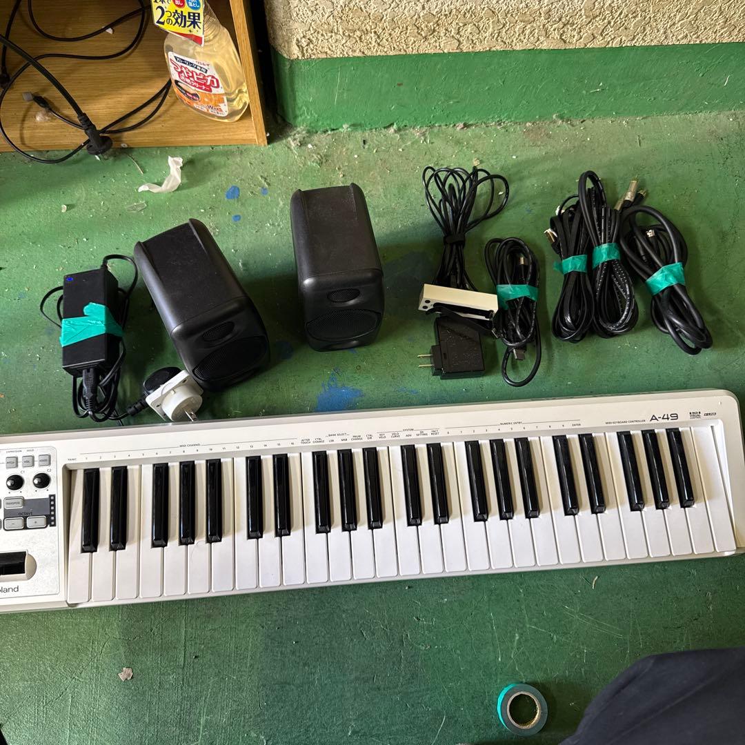 A-49 MIDIキーボード USB接続 スピーカー付