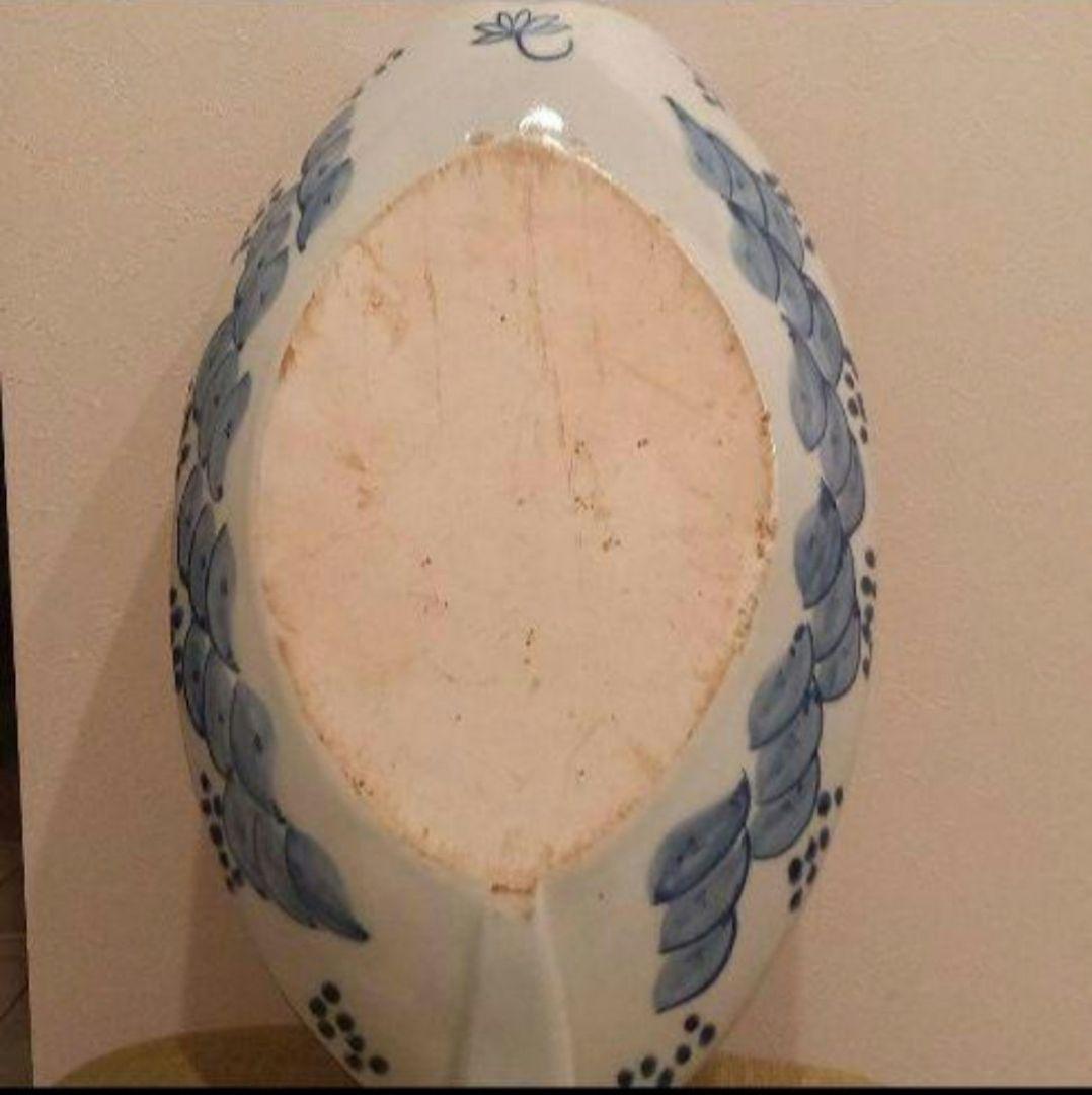 ‼️即発送‼️舟型 金彩錦絵 南蛮船‼️ 骨董 深鉢 大皿 飾り皿