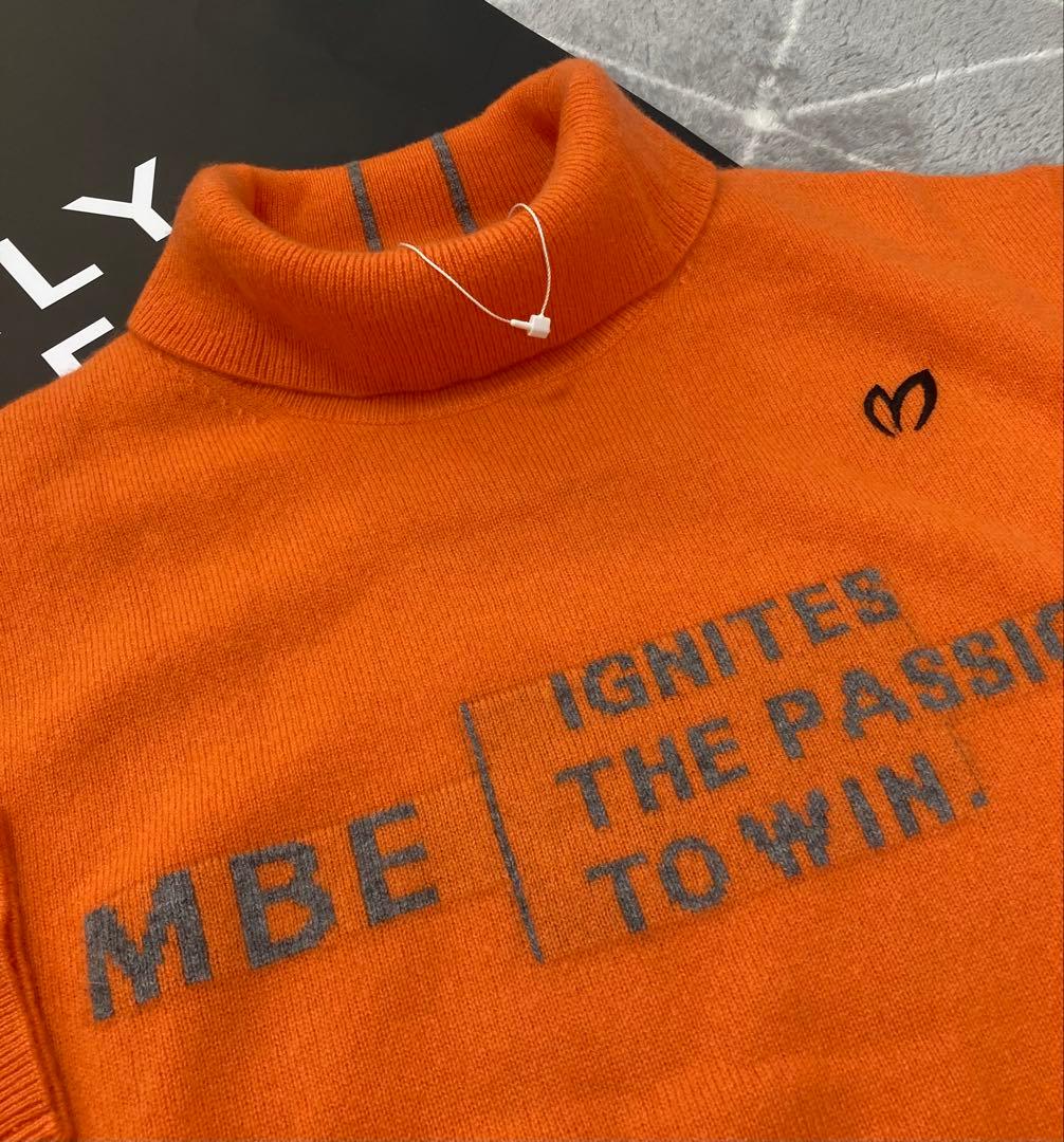 新品 パーリーゲイツ マスターバニー カシミヤ100％ ニット (4)Mオレンジ