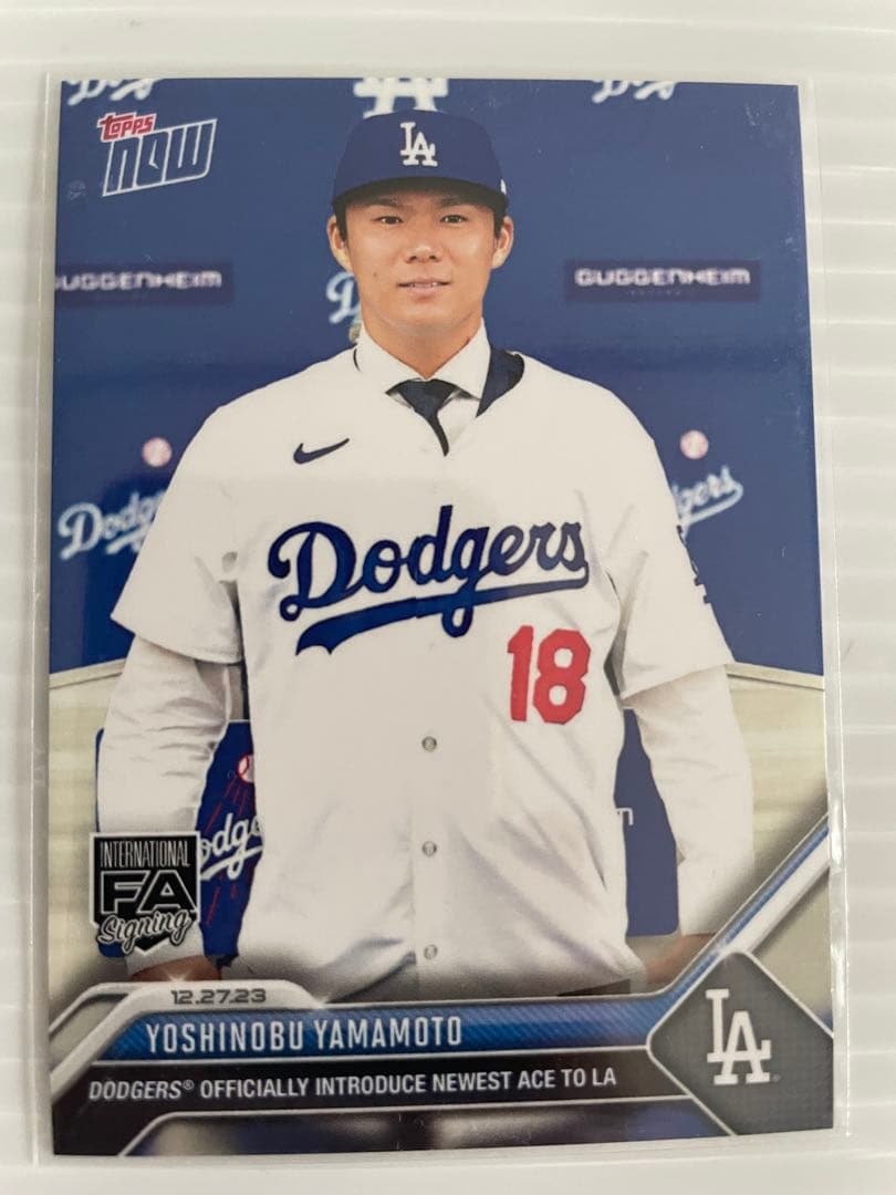 山本由伸 直筆サインフォト ロサンゼルス・ドジャース BBMカードセット