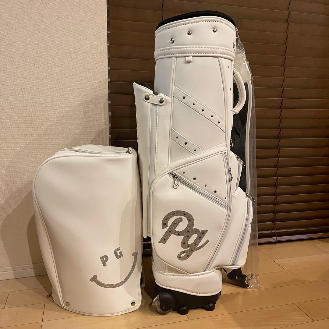 【即発送】PEARLY GATESパーリーゲイツ キャディバッグ ゴルフバッグ白