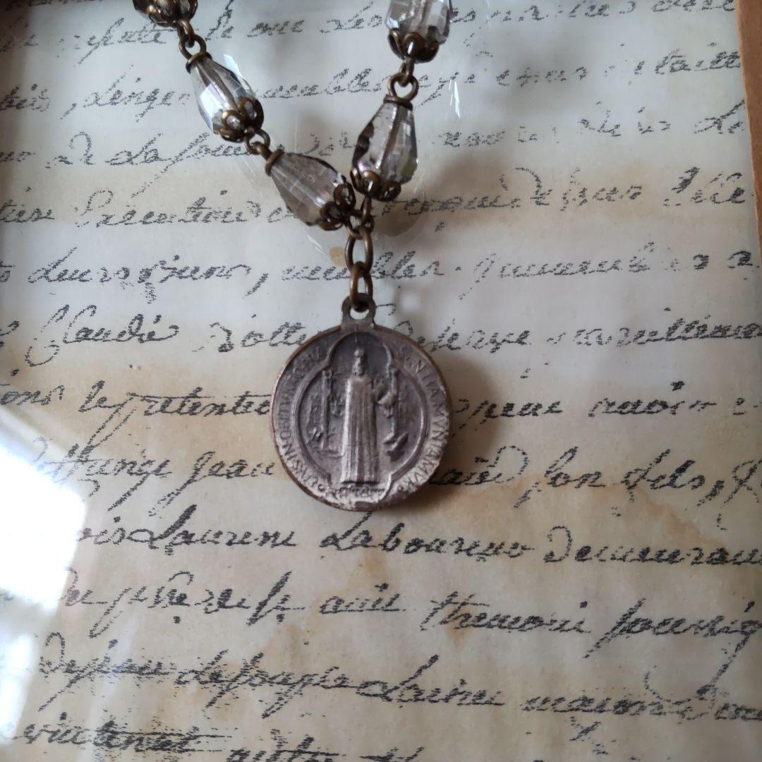 アンティーク　パーツ　メダイネックレス