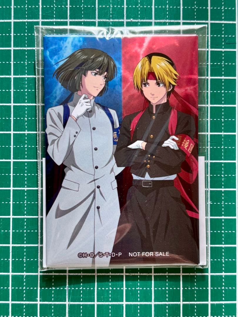 ヒカルの碁 ヒカ碁 進藤ヒカルvs塔矢アキラ 応援団ver. スクエア缶バッジ