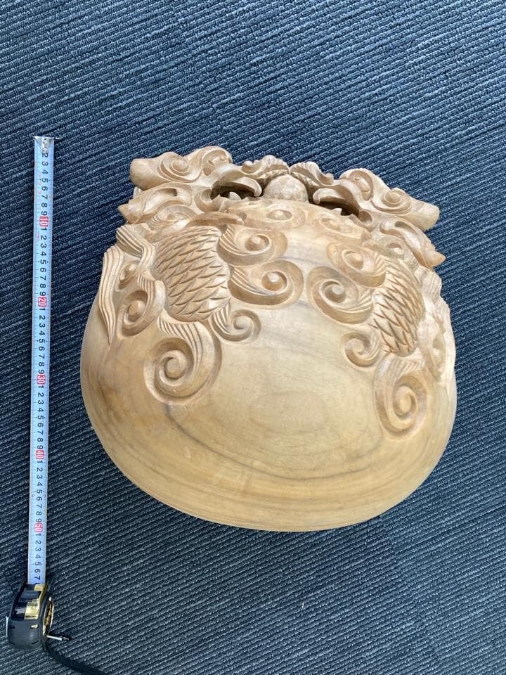 値下げ中！　超特大　木魚　双龍