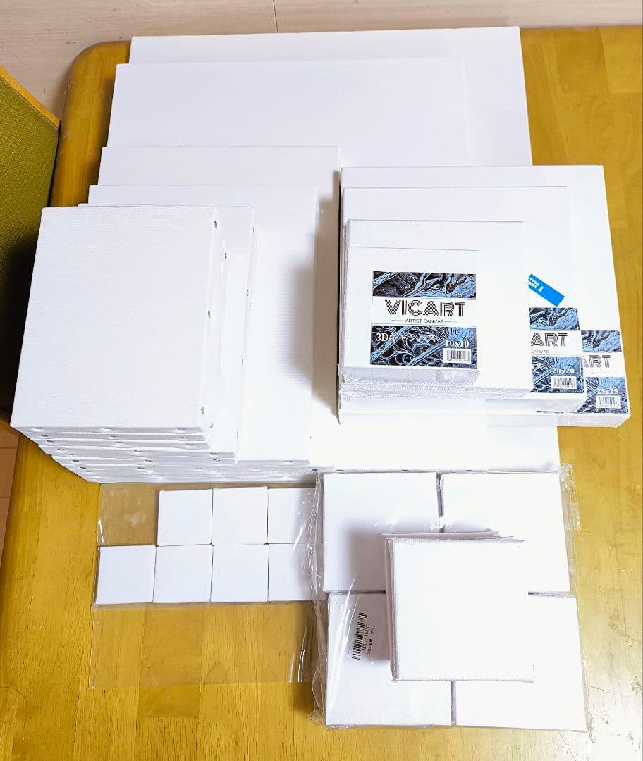 最終価格全６７点、白、黒、四角、三角、丸、六角、ハート等キャンバスまとめ売り